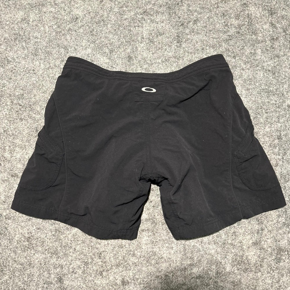Oakley Padded Mountain Bike Cycling Shorts Black Cargo Pockets Size Large